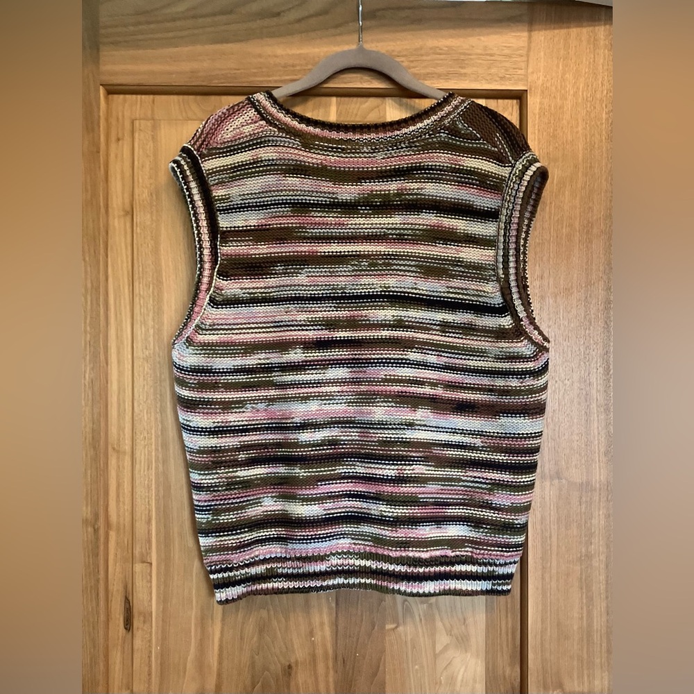 NWT RAILS Brixton Knit Sweater Vest Green/Brown/Pink Multi Forest Space Dye XL - Picture 10 of 16